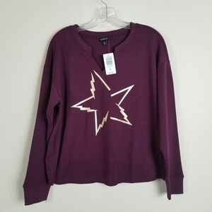 Torrid Star Crop Sweatshirt Size M/L NWT